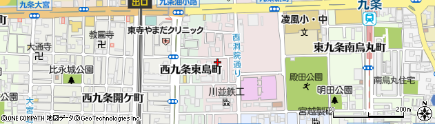 京都府京都市南区東九条西山町周辺の地図