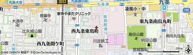 京都府京都市南区東九条西山町周辺の地図