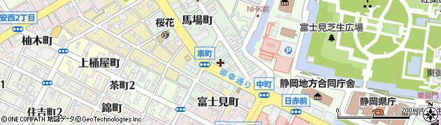 静岡県静岡市葵区車町30周辺の地図