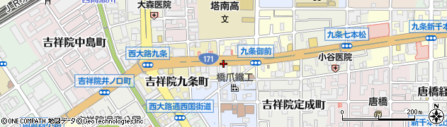 京都府京都市南区唐橋川久保町周辺の地図