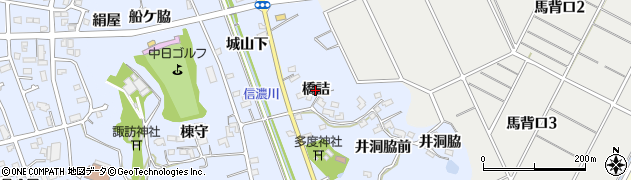 愛知県知多市佐布里（橋詰）周辺の地図