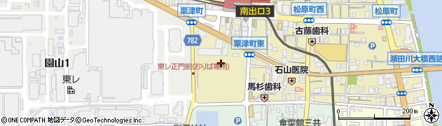 滋賀県大津市粟津町13周辺の地図