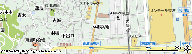 愛知県東浦町（知多郡）緒川（八郎兵衛）周辺の地図