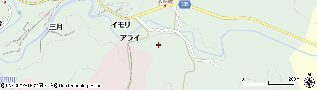 愛知県岡崎市大井野町（アライ）周辺の地図
