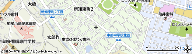愛知県知多市新知東町周辺の地図