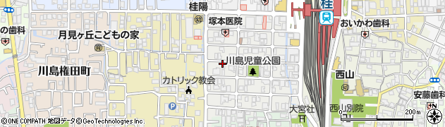 京都府京都市西京区川島有栖川町周辺の地図