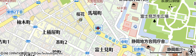 静岡県静岡市葵区車町38周辺の地図
