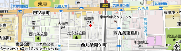 京都府京都市南区西九条開ケ町80周辺の地図