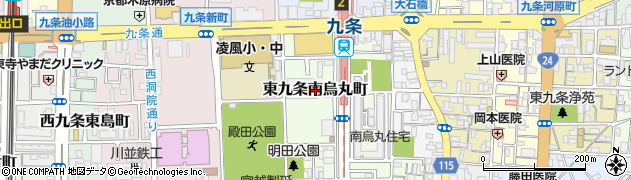 京都府京都市南区東九条南烏丸町周辺の地図