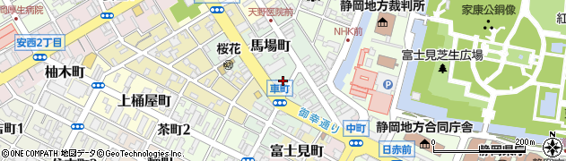 静岡県静岡市葵区車町39周辺の地図