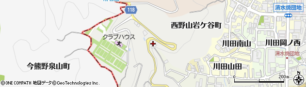 京都府京都市山科区西野山岩ケ谷町37周辺の地図