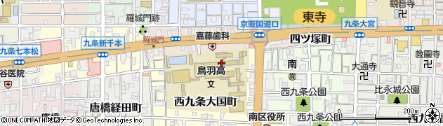 京都府立鳥羽高等学校　定時制周辺の地図
