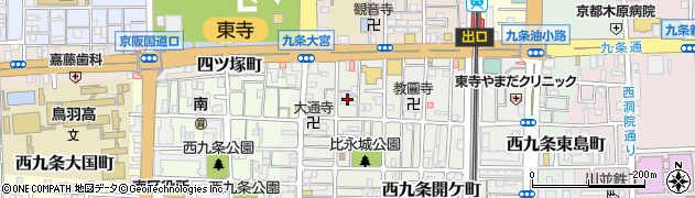 京都府京都市南区西九条東比永城町周辺の地図