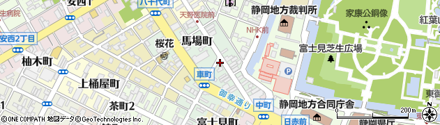 静岡県静岡市葵区馬場町96周辺の地図