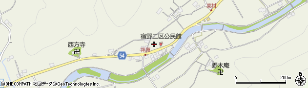 大阪府能勢町（豊能郡）宿野周辺の地図
