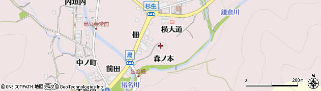 兵庫県川辺郡猪名川町鎌倉森ノ本周辺の地図