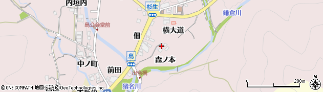 兵庫県猪名川町（川辺郡）鎌倉（森ノ本）周辺の地図
