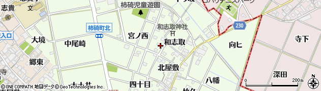 愛知県安城市柿碕町宮前周辺の地図