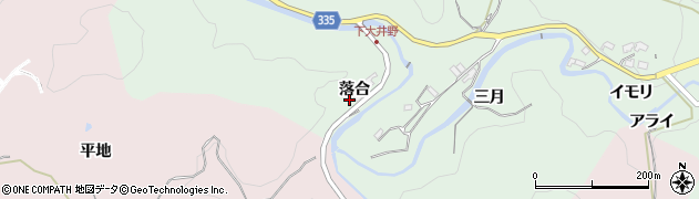 愛知県岡崎市大井野町（落合）周辺の地図