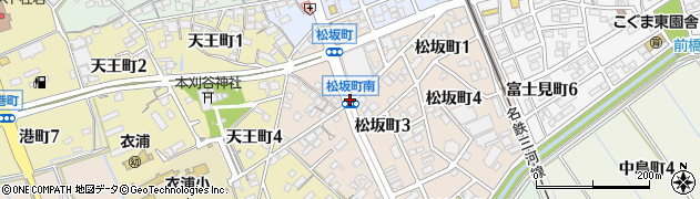 松坂町南周辺の地図