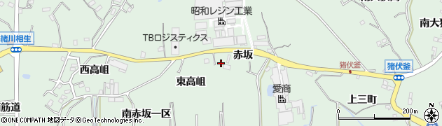 愛知県知多郡東浦町緒川赤坂周辺の地図