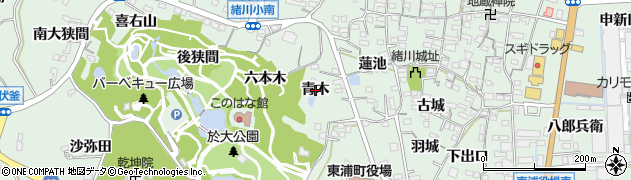 愛知県東浦町（知多郡）緒川（青木）周辺の地図