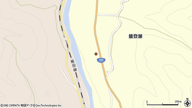 〒441-1605 愛知県新城市能登瀬の地図