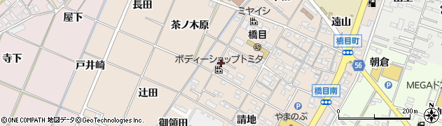 愛知県岡崎市橋目町（大師）周辺の地図