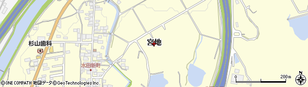 岡山県真庭市宮地周辺の地図