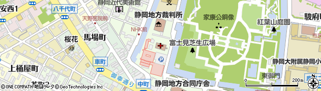 静岡税務署周辺の地図