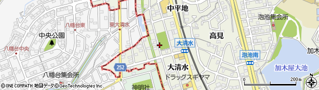愛知県東海市加木屋町（大清水）周辺の地図