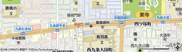 京都府京都市南区四ツ塚町周辺の地図