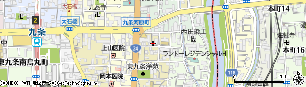 京都府京都市南区東九条宇賀辺町周辺の地図