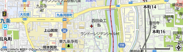 京都府京都市南区東九条北松ノ木町周辺の地図