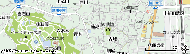 愛知県東浦町（知多郡）緒川（蓮池）周辺の地図