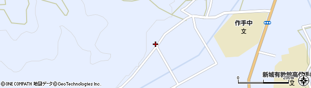 愛知県新城市作手高里（カイギシ）周辺の地図