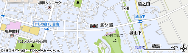 愛知県知多市佐布里絹屋周辺の地図