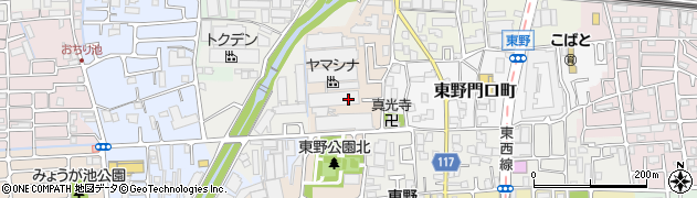 京都府京都市山科区東野狐藪町周辺の地図