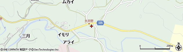 愛知県岡崎市大井野町（シモヤシキ）周辺の地図