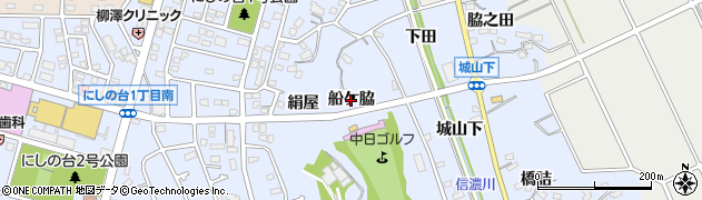 愛知県知多市佐布里（船ケ脇）周辺の地図