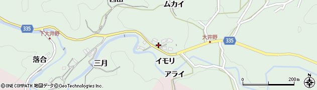 愛知県岡崎市大井野町周辺の地図
