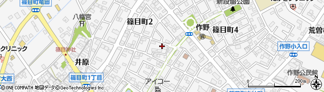 愛知県安城市篠目町周辺の地図