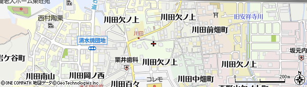 京都府京都市山科区川田御輿塚町周辺の地図