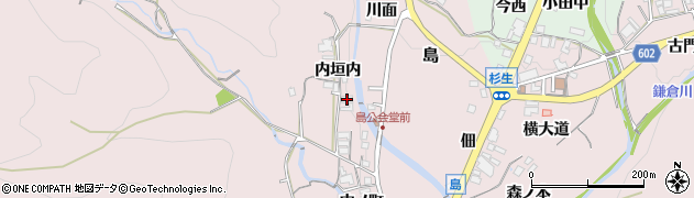 兵庫県川辺郡猪名川町島内垣内周辺の地図