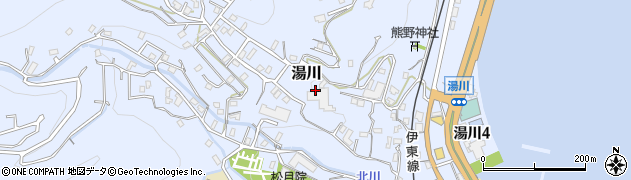 静岡県伊東市湯川周辺の地図