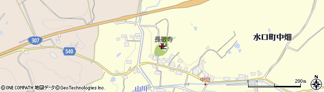 滋賀県甲賀市水口町中畑周辺の地図