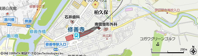 伊豆箱根交通株式会社　タクシー・修善寺配車センター周辺の地図