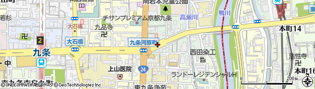 京都府京都市南区東九条河西町周辺の地図