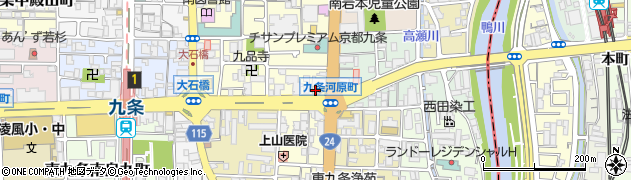 京都府京都市南区東九条上御霊町40周辺の地図