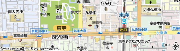 京都府京都市南区西九条川原城町周辺の地図